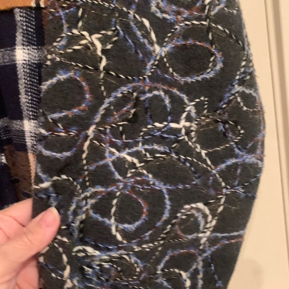 POL Blue and Brown Plaid Shirt - Picture 6 of 8